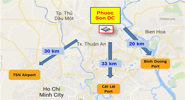 Convenient location of Phuoc Son DC